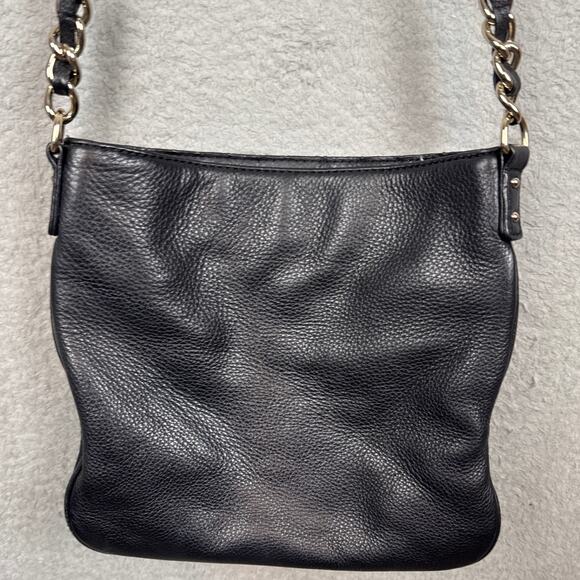 Y2K Kate Spade Tenley Cross Body Purse Pebbled Black Leather Adjustable Strap - Picture 9 of 11
